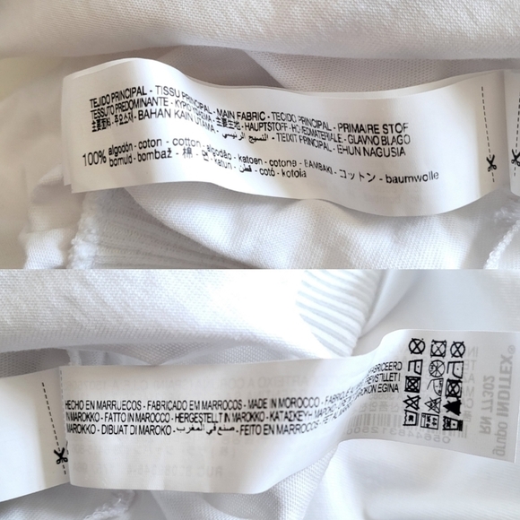 New Zara Embroidered "NASA" Short Sleeve White Polo Shirt NWT Size Large - Picture 12 of 14